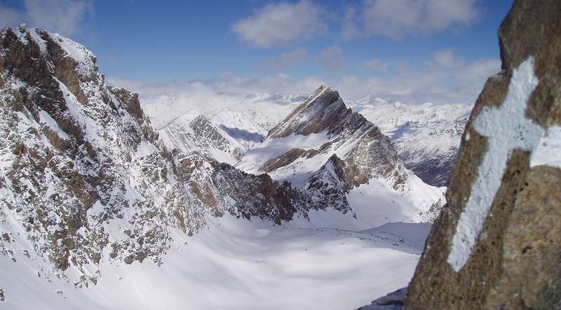 La Brche de Ruine et la Taillante vues du col d'Asti